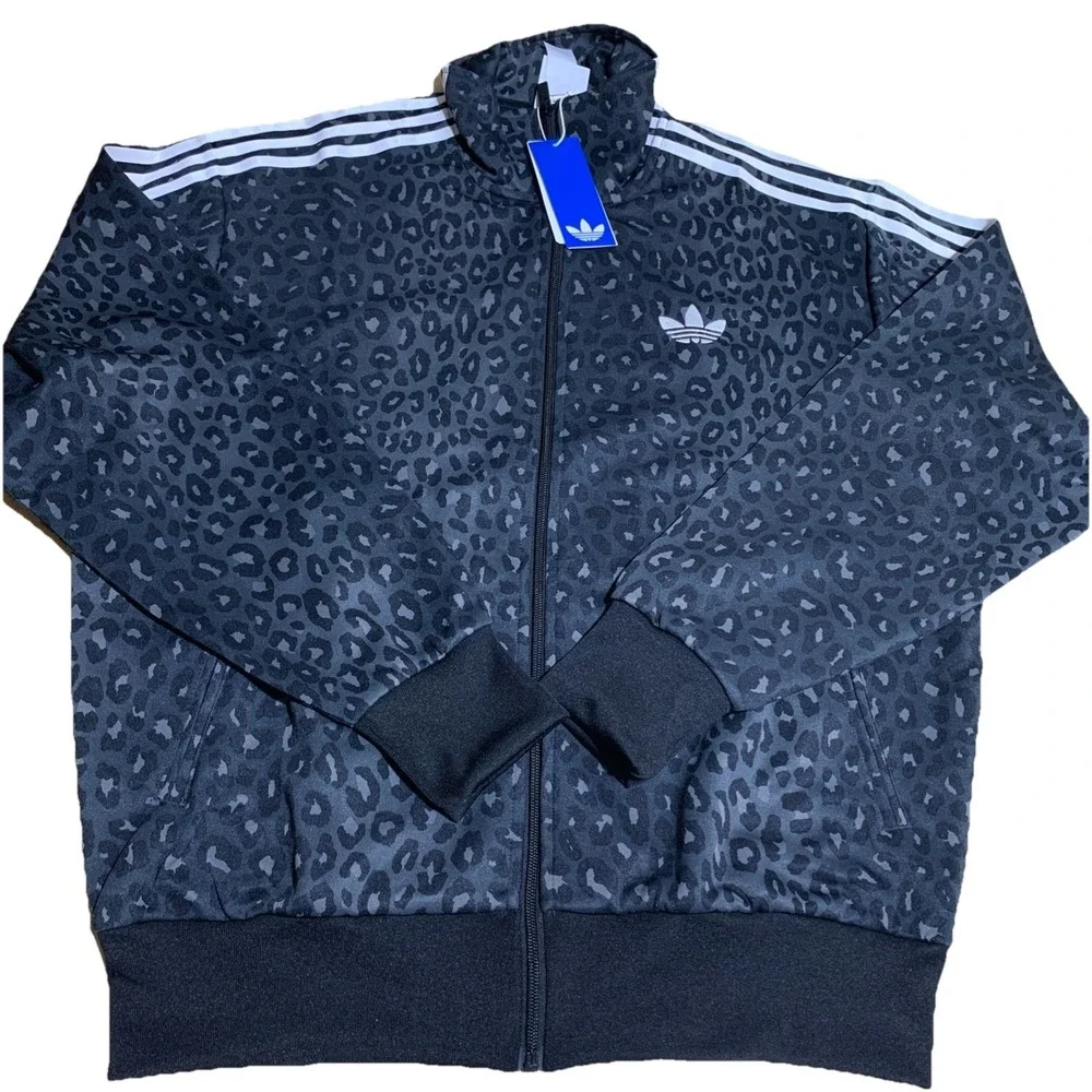 NEW Adidas Originals‎ Firebird Loose Fit Leopard Track Jacket JV7579. Medium
